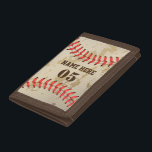 Personalised Vintage Baseball Name Number Retro Trifold Wallet<br><div class="desc">Personalised vintage baseball name number retro design  can be good for you if you love Baseball. Or it could be a great gift for those who loves baseball.</div>