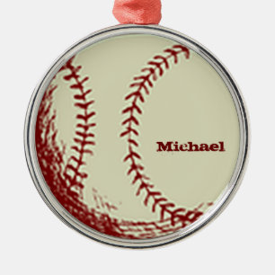 Personalised Vintage Baseball Ornament