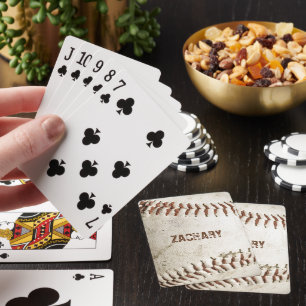 Personalised Vintage Baseball Playing Cards