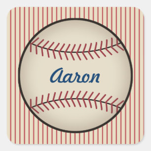 Personalised Vintage Baseball Stickers