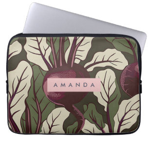 Personalised Vintage Beetroot Garden Art Design Laptop Sleeve