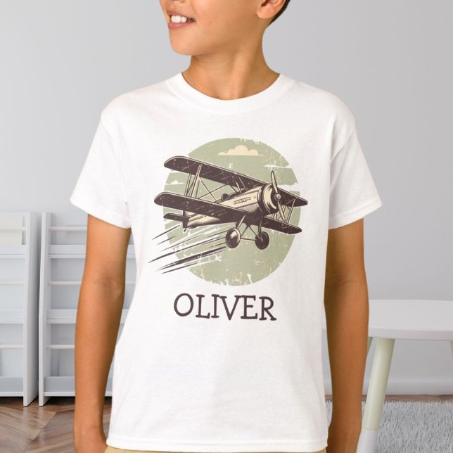  Personalised Vintage Biplane T-Shirt (Creator Uploaded)