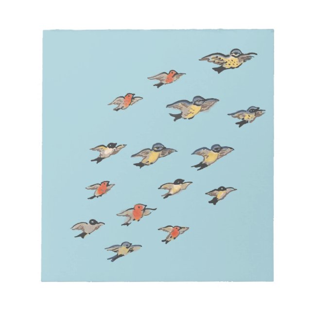 Personalised | Vintage Bird Design Notepad (Front)