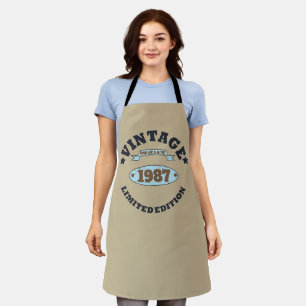 Personalised vintage birthday gift apron