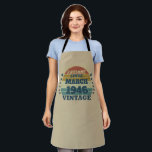 Personalised vintage birthday gift apron<br><div class="desc">You can add some originality to your wardrobe collection with this vintage retro sunset graphic design with awesome typography font lettering, a great gift for men, women, husbands, wives, girlfriend, and a boyfriend who will love this one-of-a-kind artwork. The best and most fun holiday present for your happy birthday party....</div>