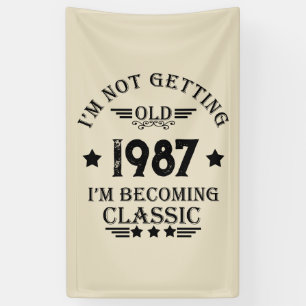 Personalised vintage birthday gift banner