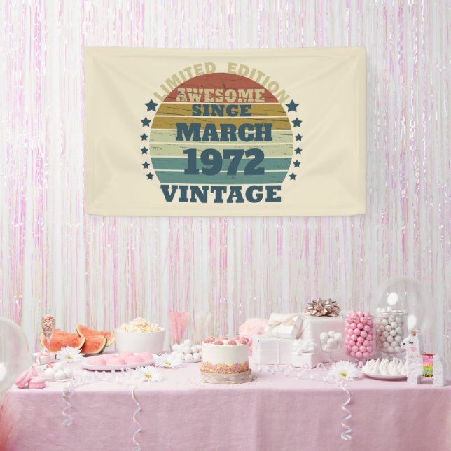 Personalised vintage birthday gift banner (Party)