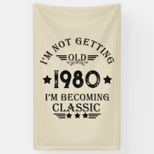 Personalised vintage birthday gift banner