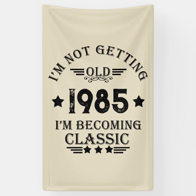 Personalised vintage birthday gift banner (Vertical)