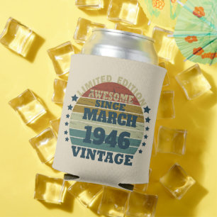 Personalised vintage birthday gift can cooler