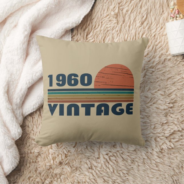 Personalised vintage birthday gift cushion (Blanket)