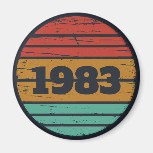 Personalised vintage birthday gift idea magnet