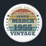 Personalised vintage birthday gift idea magnet<br><div class="desc">You can add some originality to your wardrobe collection with this vintage sunset graphic design with awesome typography font lettering, is a great gift idea for men, women, husbands, wife girlfriend, and a boyfriend who will love this one-of-a-kind artwork. The best amazing and funny holiday present for your happy birthday...</div>
