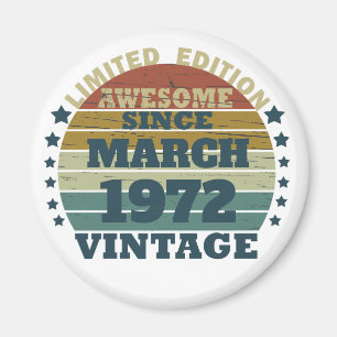 Personalised vintage birthday gift idea magnet