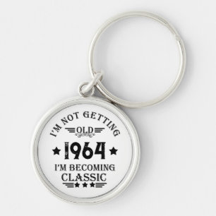 Personalised vintage birthday gift key ring
