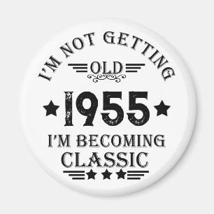 Personalised vintage birthday gift magnet