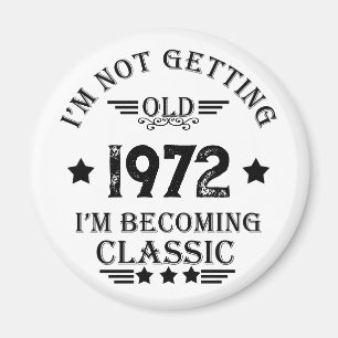 Personalised vintage birthday gift magnet