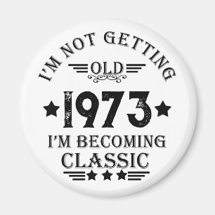 Personalised vintage birthday gift magnet