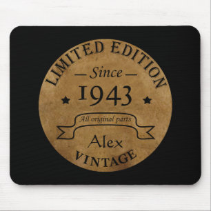Personalised vintage birthday gift mouse mat