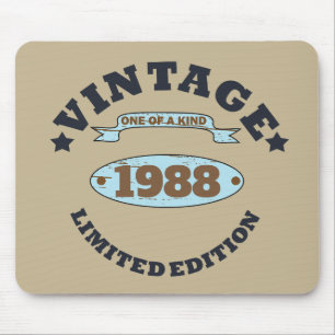 Personalised vintage birthday gift mouse mat
