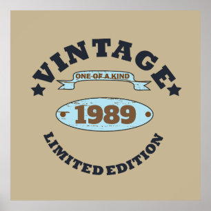 Personalised vintage birthday gift poster