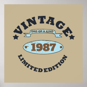Personalised vintage birthday gift poster