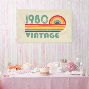 Personalised vintage birthday gifts banner