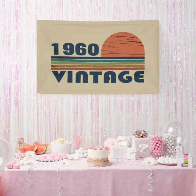 Personalised vintage birthday gifts banner (Party)