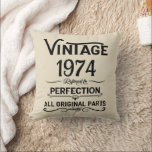 Personalised vintage birthday gifts black cushion<br><div class="desc">You can add some originality with this limited edition, premium quality, and original, classy, retro, and vintage-looking birthday graphic design with a cool typography font. This is a great gift idea for men, women, husbands, wives, girlfriends, and boyfriends who will love this one-of-a-kind piece of art. Unique and funny holiday...</div>