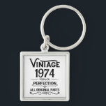 Personalised vintage birthday gifts black key ring<br><div class="desc">You can add some originality with this limited edition, premium quality, and original, classy, retro, and vintage-looking birthday graphic design with a cool typography font. This is a great gift idea for men, women, husbands, wives, girlfriends, and boyfriends who will love this one-of-a-kind piece of art. Unique and funny holiday...</div>