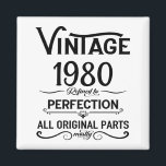 Personalised vintage birthday gifts black magnet<br><div class="desc">You can add some originality with this limited edition, premium quality, and original, classy, retro, and vintage-looking birthday graphic design with a cool typography font. This is a great gift idea for men, women, husbands, wives, girlfriends, and boyfriends who will love this one-of-a-kind piece of art. Unique and funny holiday...</div>