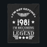 Personalised vintage birthday gifts black white fleece blanket<br><div class="desc">You can add some originality with this limited edition, premium quality, and original, classy, retro, and vintage-looking birthday graphic design with a cool typography font. This is a great gift idea for men, women, husbands, wives, girlfriends, and boyfriends who will love this one-of-a-kind piece of art. Unique and funny holiday...</div>