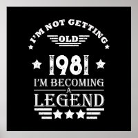 Personalised vintage birthday gifts black white