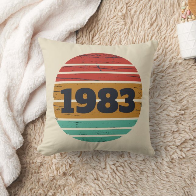 Personalised vintage birthday gifts cushion (Blanket)