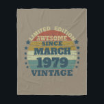 Personalised vintage birthday gifts fleece blanket<br><div class="desc">You can add some originality to your wardrobe collection with this vintage retro sunset graphic design with awesome typography font lettering, a great gift for men, women, husbands, wives, girlfriend, and a boyfriend who will love this one-of-a-kind artwork. The best and most fun holiday present for your happy birthday party....</div>