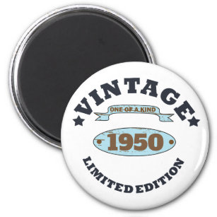 Personalised vintage birthday gifts idea magnet