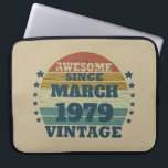 Personalised vintage birthday gifts laptop sleeve<br><div class="desc">You can add some originality to your wardrobe collection with this vintage retro sunset graphic design with awesome typography font lettering, a great gift for men, women, husbands, wives, girlfriend, and a boyfriend who will love this one-of-a-kind artwork. The best and most fun holiday present for your happy birthday party....</div>