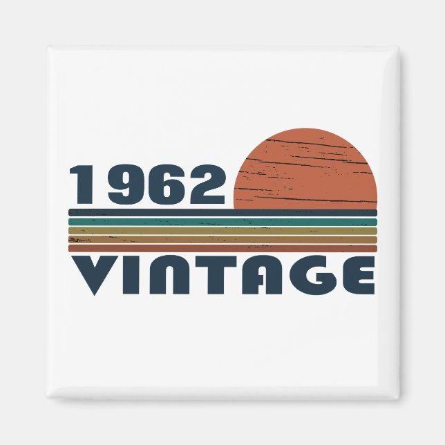 Personalised vintage birthday gifts magnet (Front)