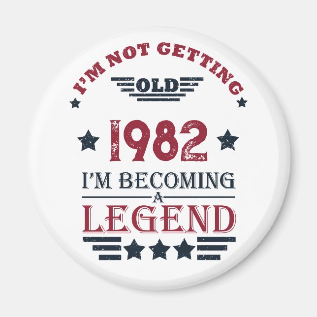 Personalised vintage birthday gifts magnet (Front)