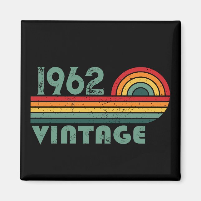 Personalised vintage birthday gifts magnet (Front)