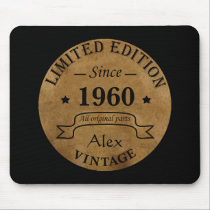 Personalised vintage birthday gifts mouse mat