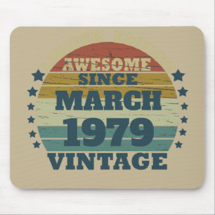 Personalised vintage birthday gifts mouse mat