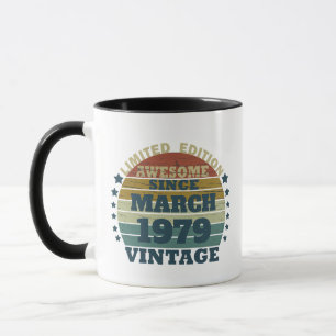 Personalised vintage birthday gifts mug