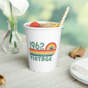 Personalised vintage birthday gifts paper cups