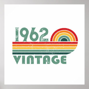 Personalised vintage birthday gifts poster
