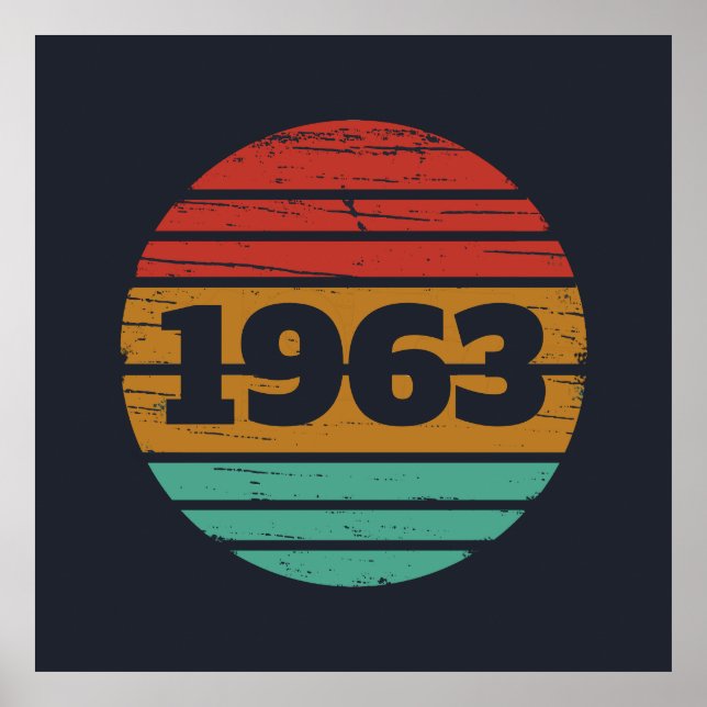 Personalised vintage birthday gifts poster (Front)