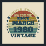 Personalised vintage birthday gifts poster<br><div class="desc">You can add some originality to your wardrobe collection with this vintage retro sunset graphic design with awesome typography font lettering, a great gift for men, women, husbands, wives, girlfriend, and a boyfriend who will love this one-of-a-kind artwork. The best and most fun holiday present for your happy birthday party....</div>