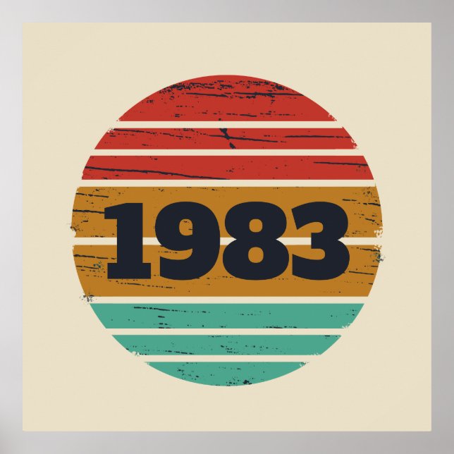 Personalised vintage birthday gifts poster (Front)