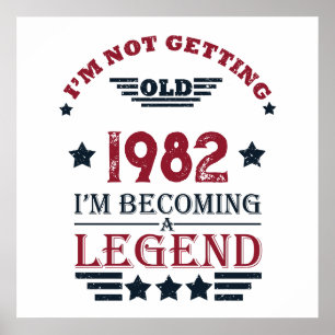 Personalised vintage birthday gifts poster