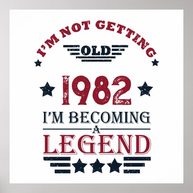 Personalised vintage birthday gifts poster (Front)